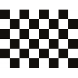 שטיח PVC "דגל מרוצים" - שחור לבן