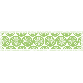 ראנר PVC מעוצב לשולחן "שמיניות ספירלה" - ירוק