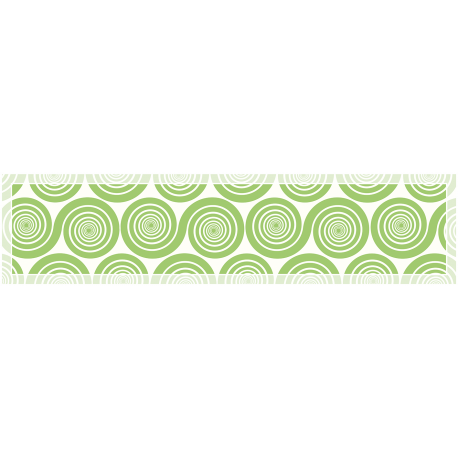 ראנר מעוצב לשולחן "שמיניות ספירלה" - ירוק