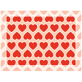 שטיח PVC לבבות אהבה אדום