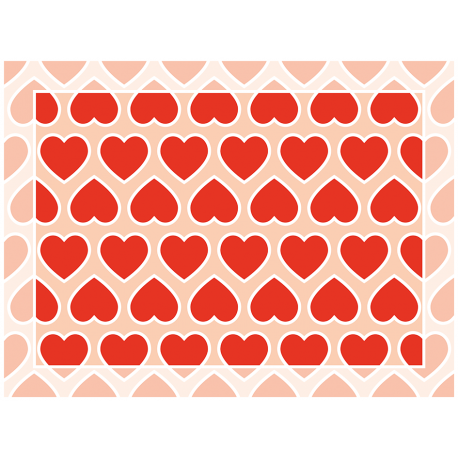 שטיח PVC לבבות אהבה אדום