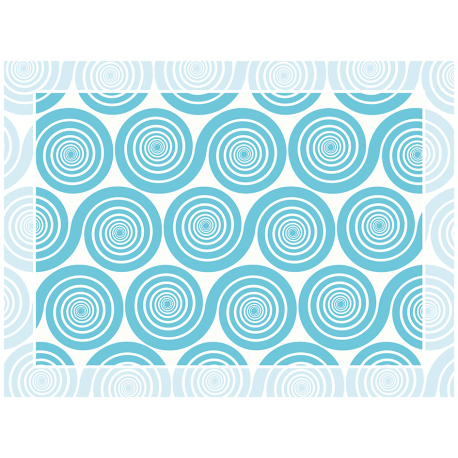 שטיח "שמיניות ספירלה" - כחול 60 על 80 ס"מ