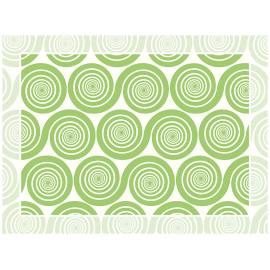 שטיח "שמיניות ספירלה" - ירוק 60 על 80 ס"מ