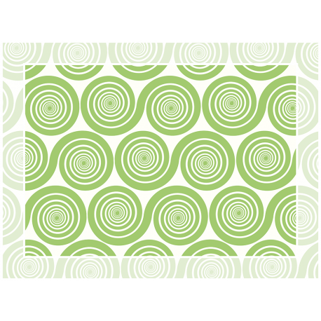 שטיח "שמיניות ספירלה" - ירוק 60 על 80 ס"מ