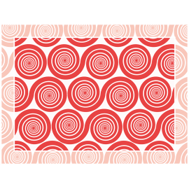 שטיח "שמיניות ספירלה" - אדום 60 על 80 ס"מ