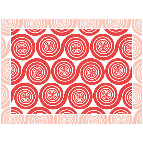 שטיח "שמיניות ספירלה" - אדום 60 על 80 ס"מ