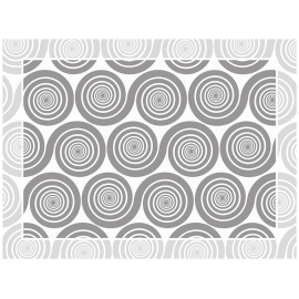 שטיח "שמיניות ספירלה" - אפור 60 על 80 ס"מ