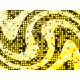 שטיח "פסיפס גיאומטרי" - גווני צהוב 60 על 80 ס"מ